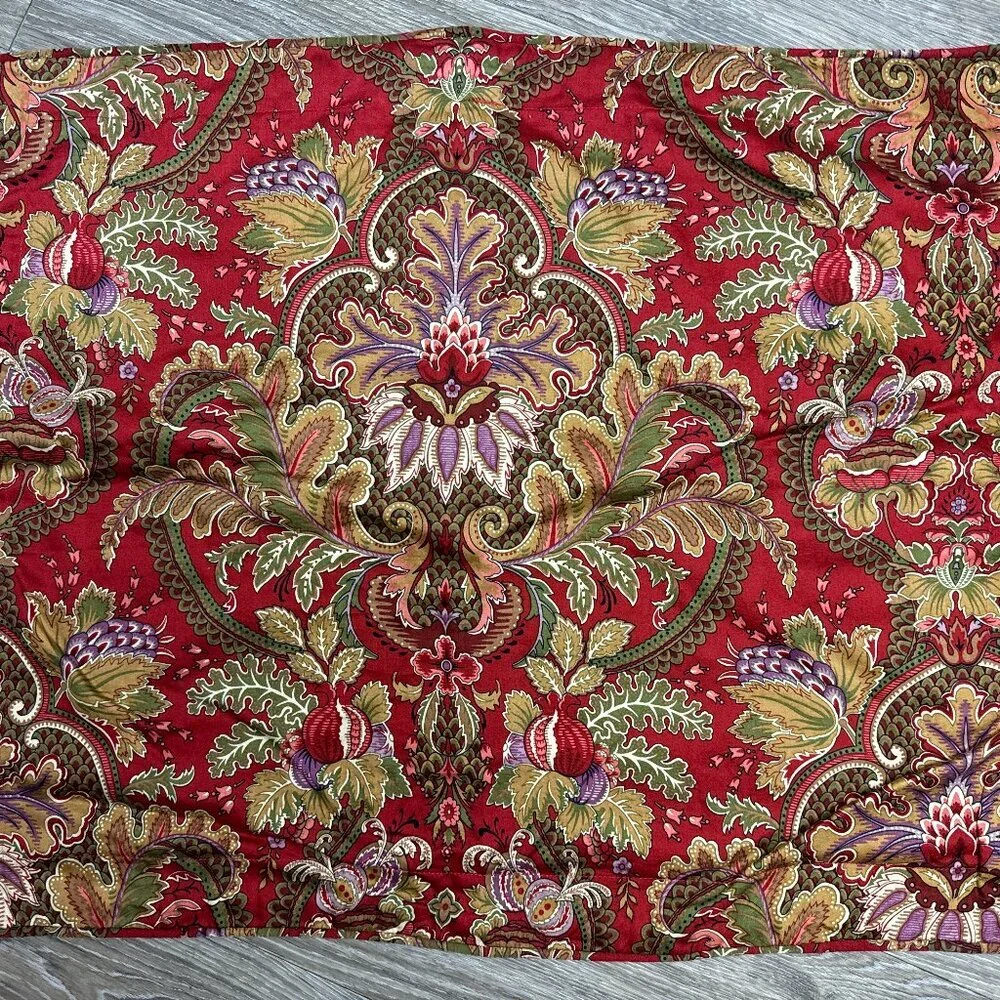 Decorative Red Paisley Home Bedding Pillow Sham - Brand